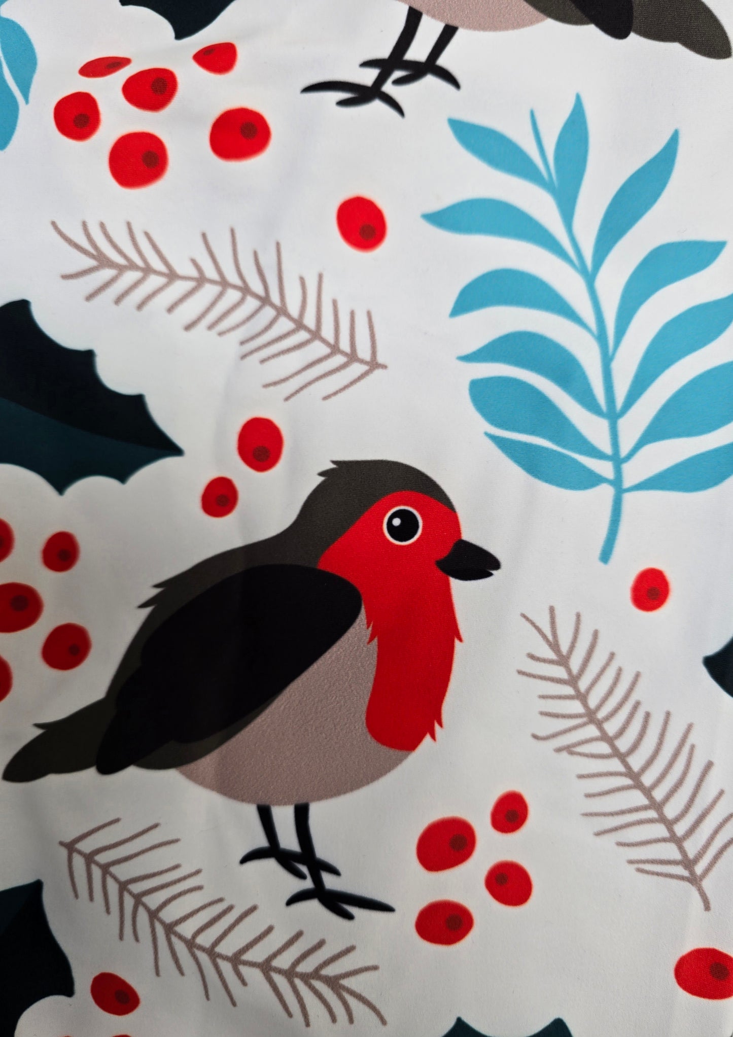 Last Chance - White Robins Women’s Activewear Leggings - Size 4-6 - Waistband Pocket - Tall 33" Legging Length