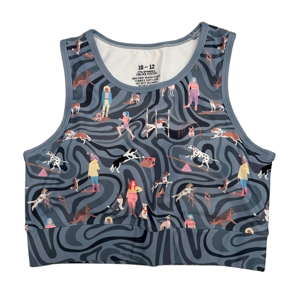 Last Chance - Dog Sports Swirls Sports Bra - Size 10-12