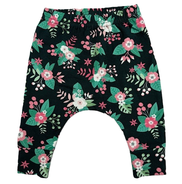 Last Chance - Toddlers Floral Cotton Jersey Leggings - 0-3 Months