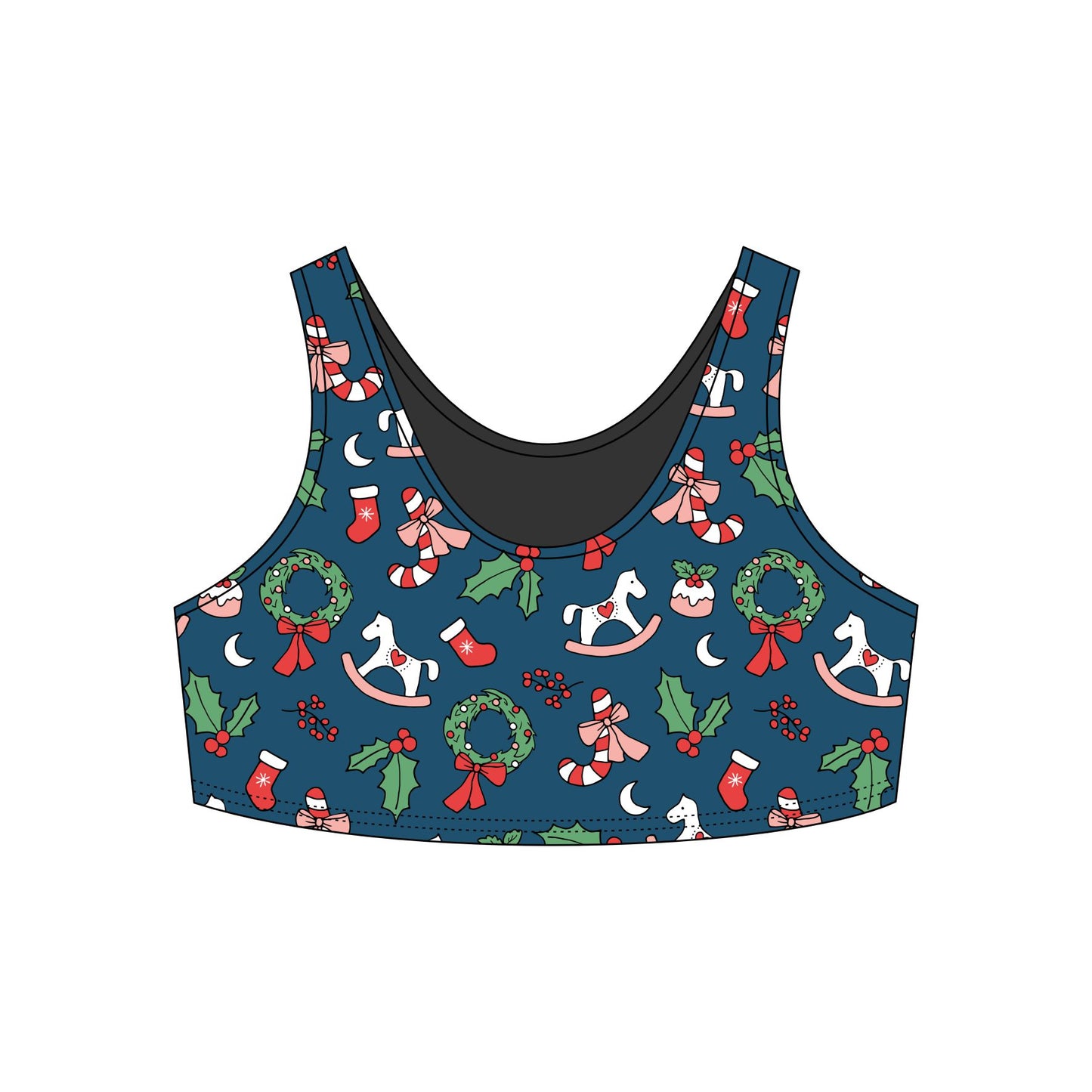 Last Chance - Cosy Christmas Sports Bra - Size 8-10