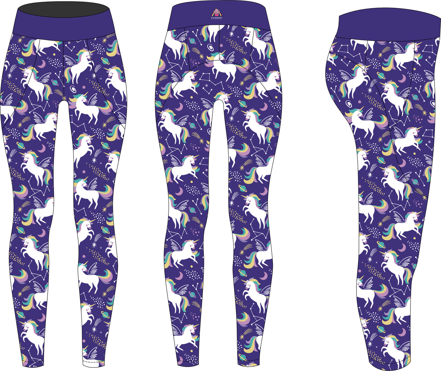Unicorn Cosmos Women's Activewear Leggings