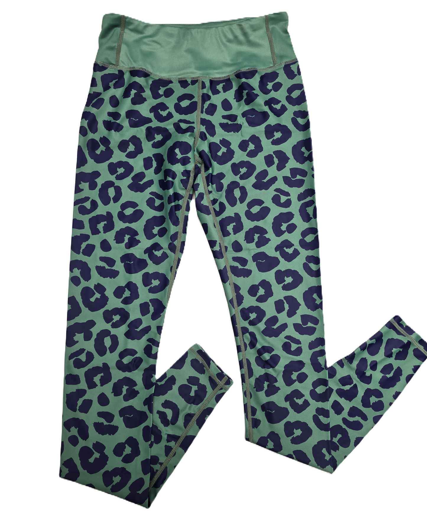 Green & Navy Leopard Women’s Activewear Leggings