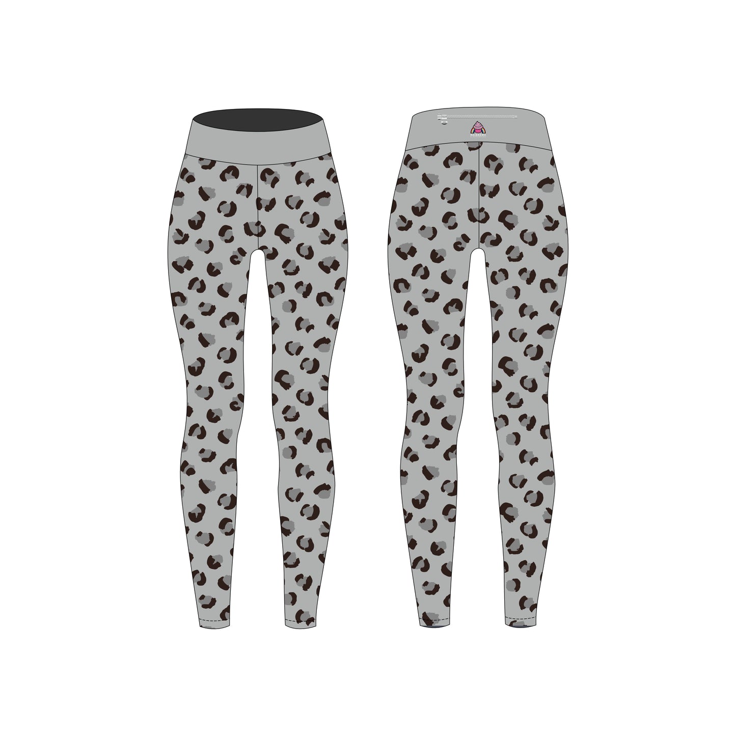 Grey Leopard Children’s Active Leggings