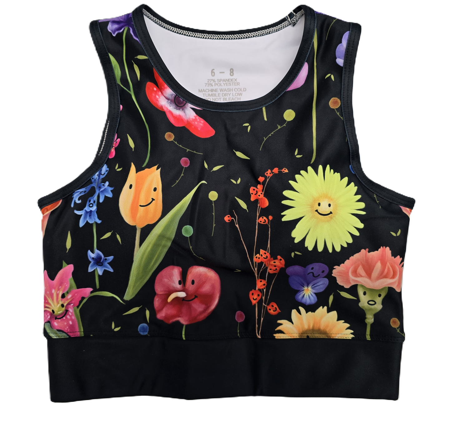 Happy Flowers Sports Bra