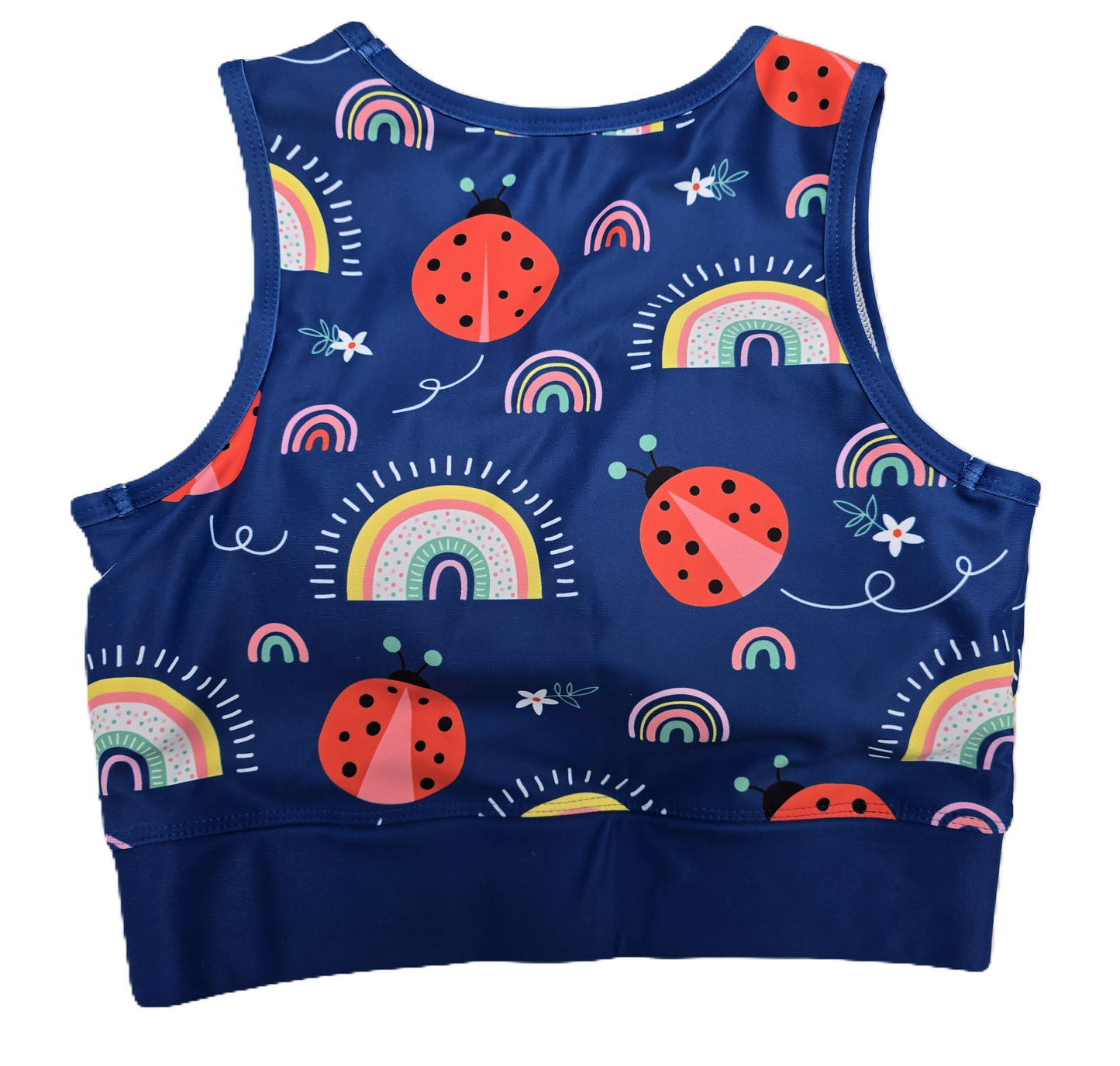 Last Chance - Ladybird & Rainbows Sports Bra - Size 6-8