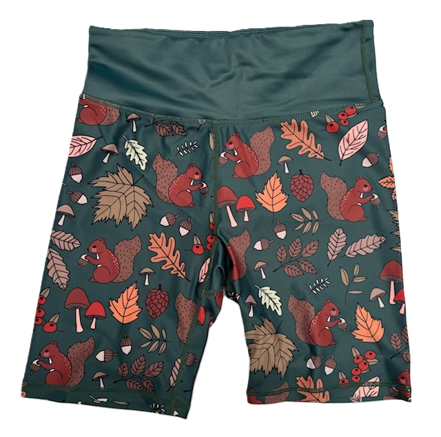 Last Chance - Squirrel Women's Active Shorts - Size 6-8 - Waistband Pocket