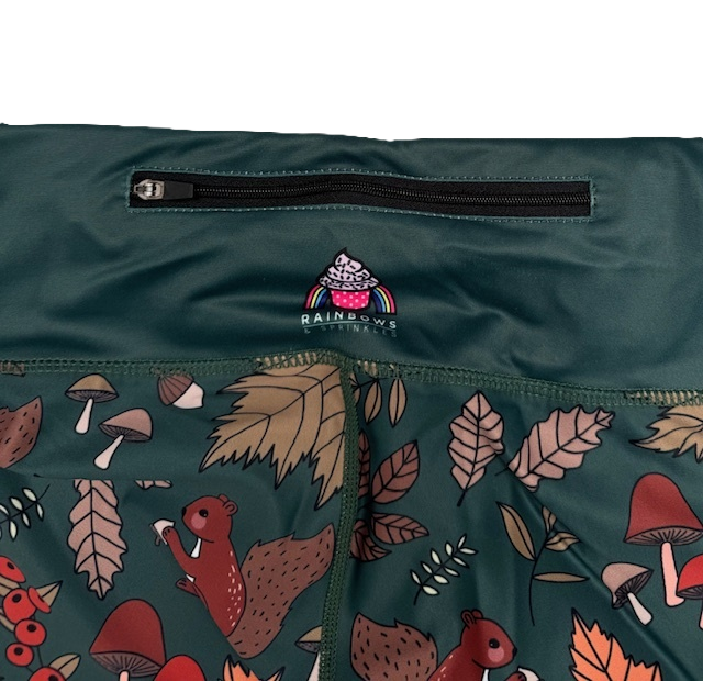 Last Chance - Squirrel Women's Active Shorts - Size 6-8 - Waistband Pocket