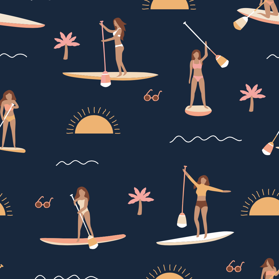 Navy Paddleboard Dungarees