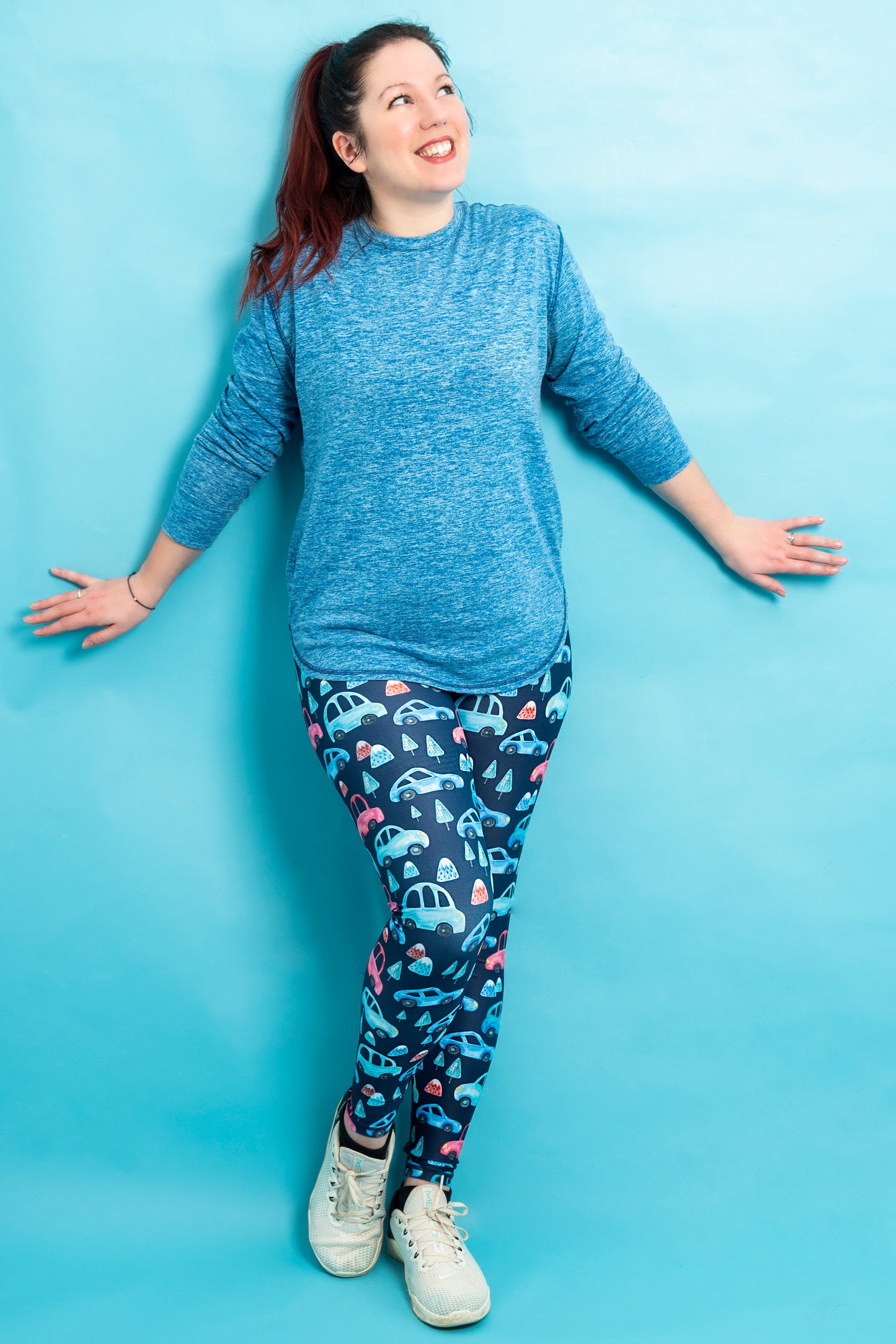 Navy Car Women’s Activewear Leggings - Tall 33” inside leg