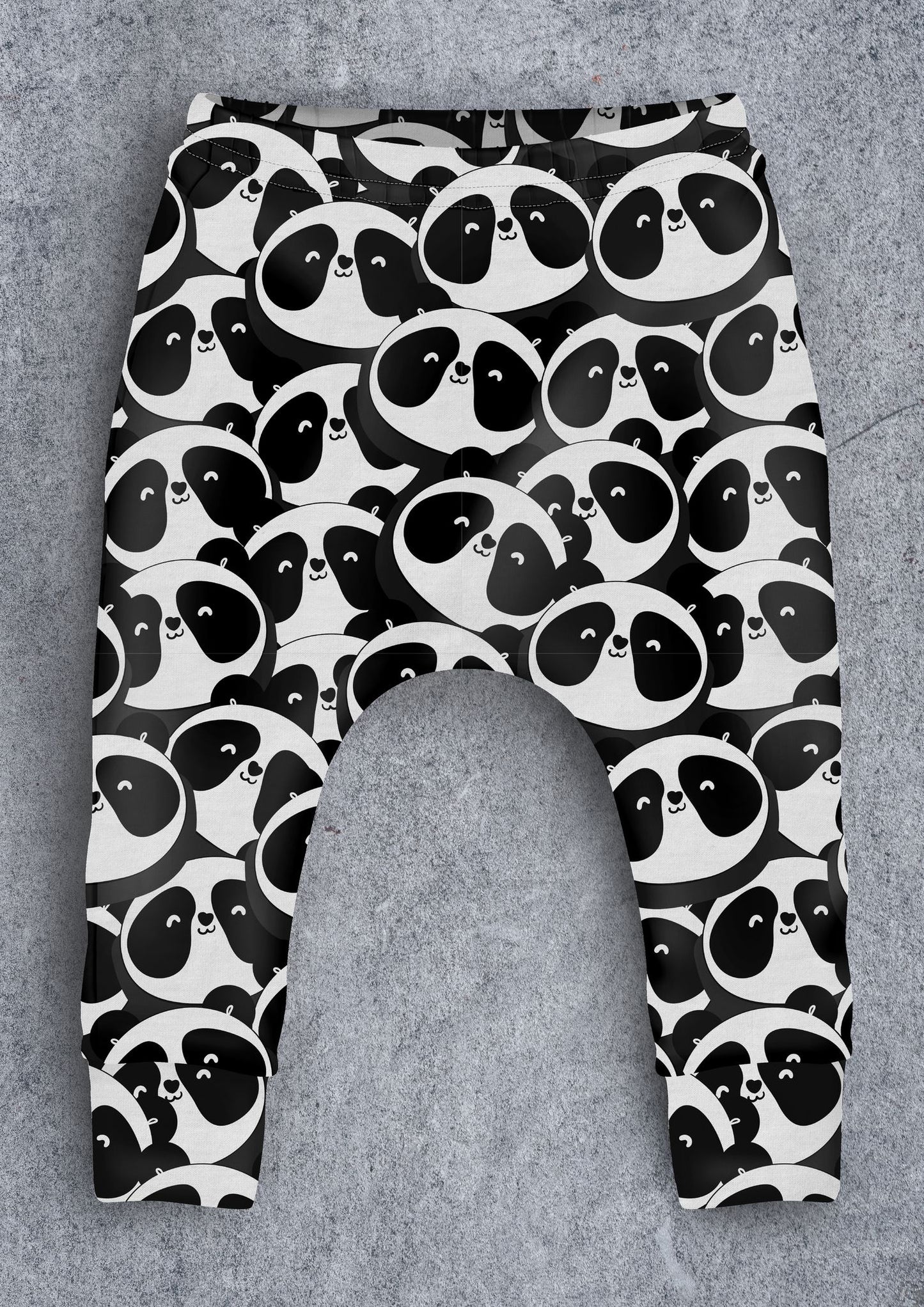 Monochrome Panda Children's Cotton Jersey Leggings