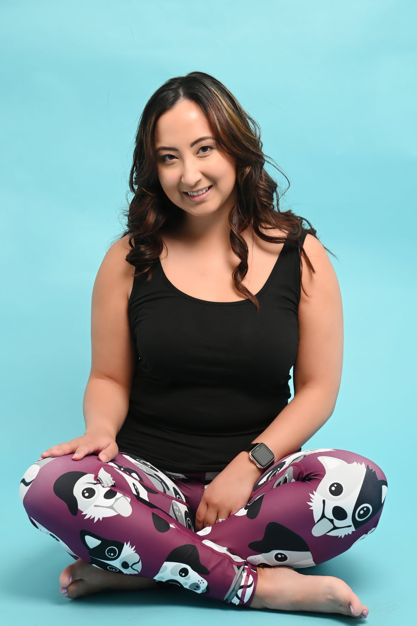 Burgundy Dogs Women’s Activewear Leggings