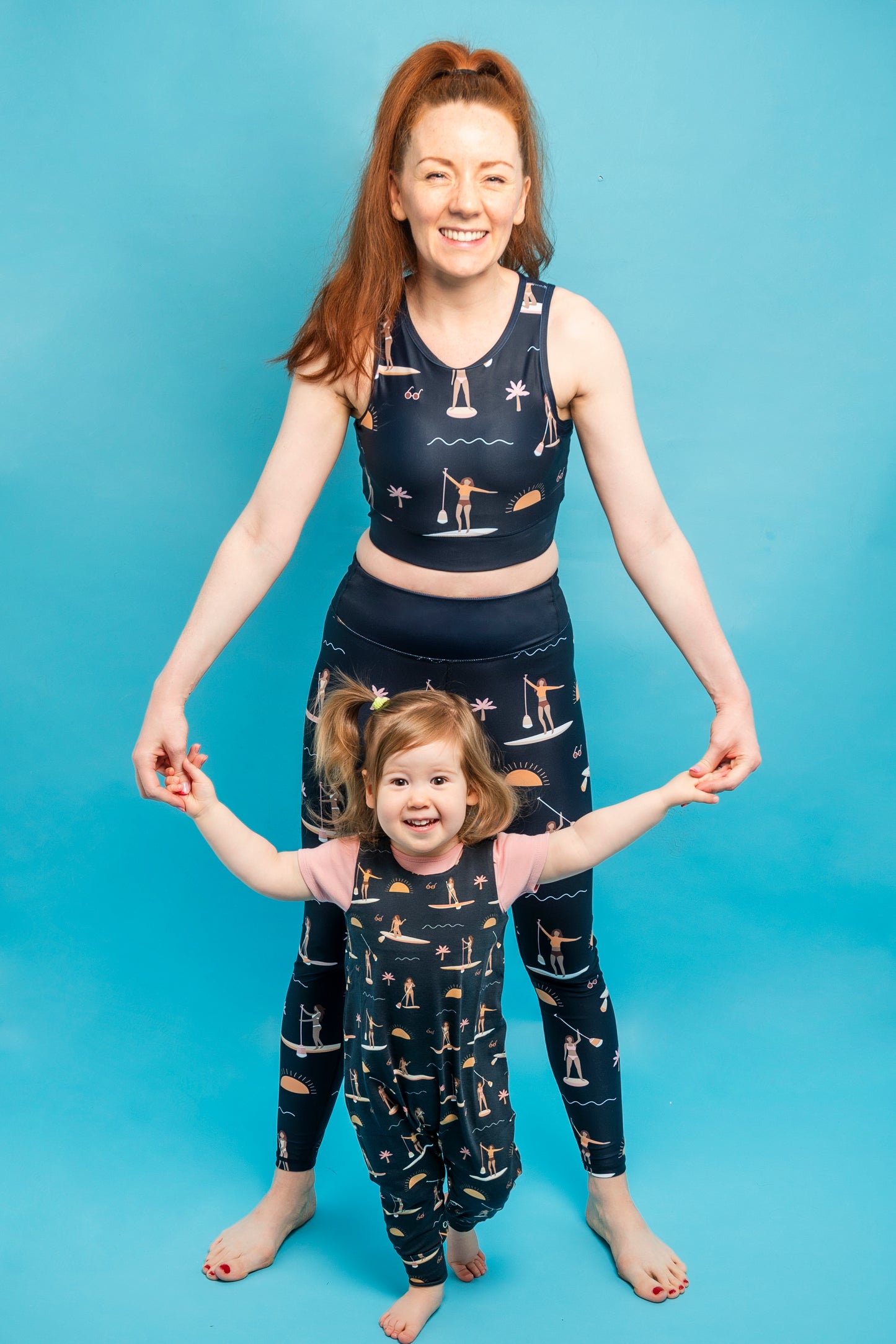 Navy Paddleboard Dungarees