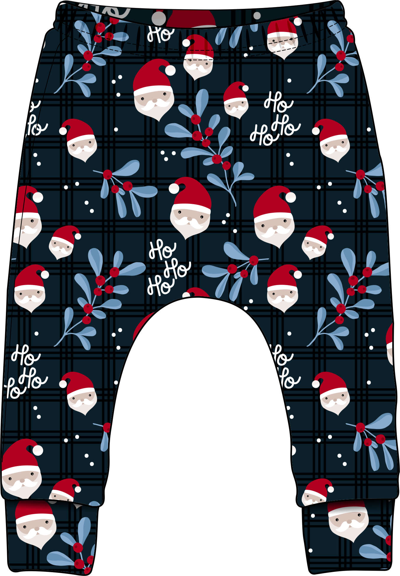 Santa Hat & Mistletoe Children's Cotton Jersey Leggings