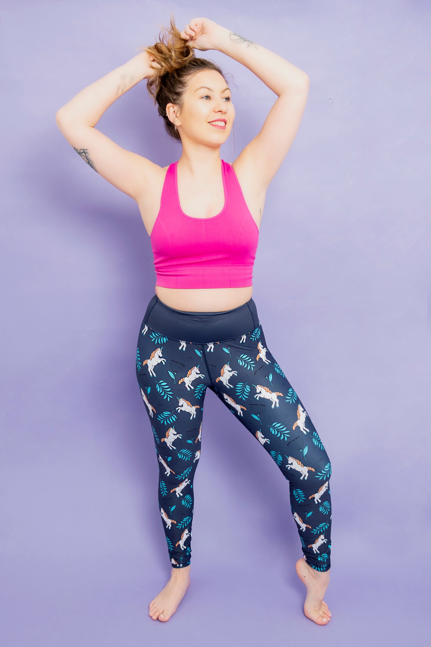 Navy Unicorn Women’s Activewear Leggings