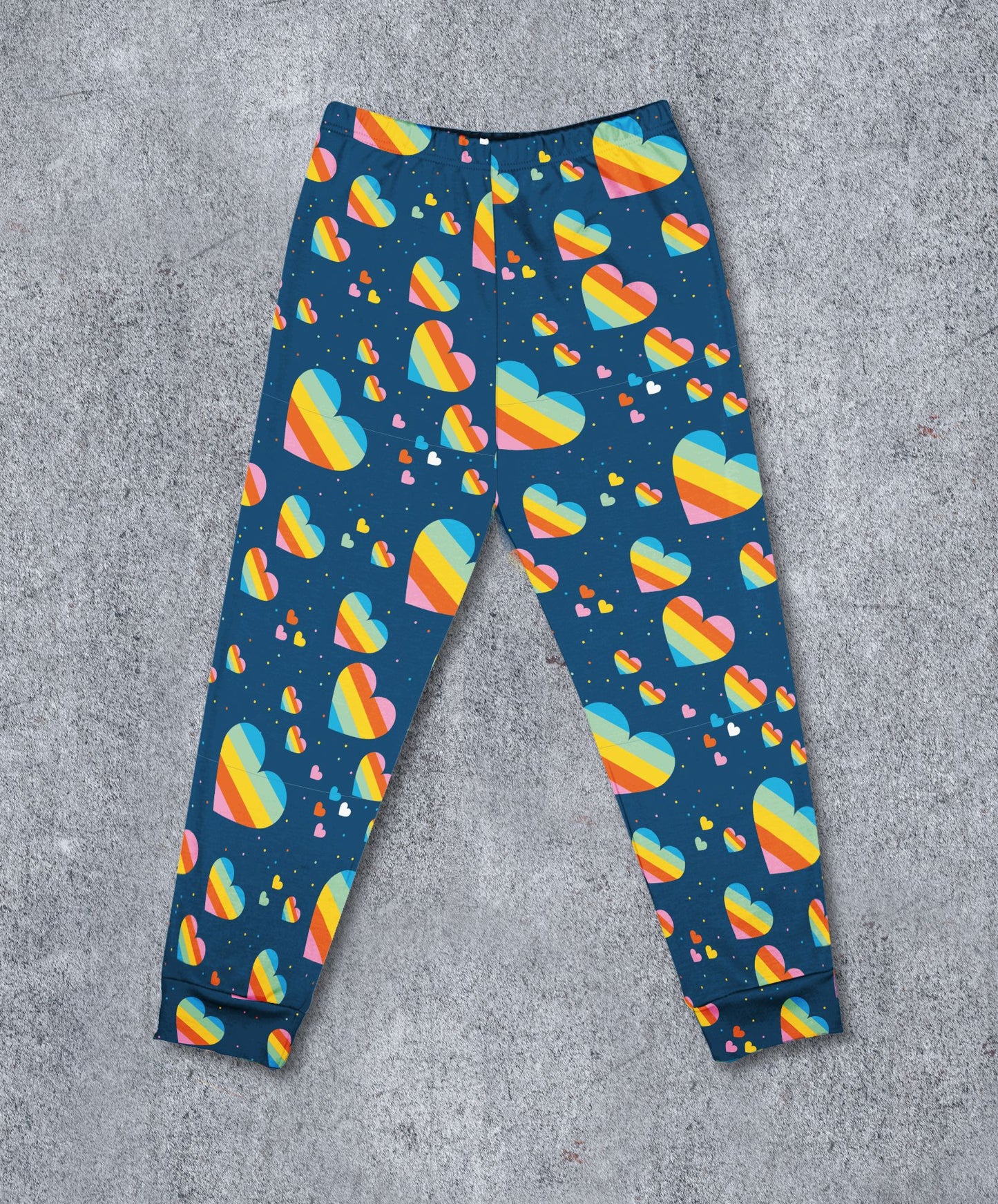 Rainbow Hearts Children's Cotton Jersey Leggings