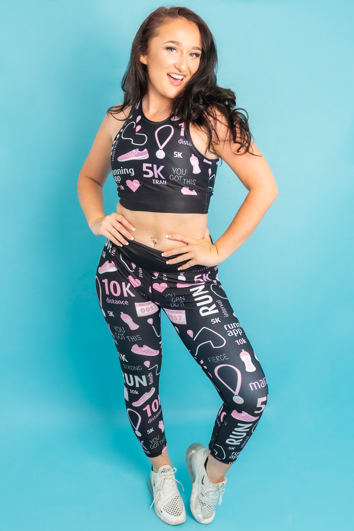 Runners (black & pink) Women’s Activewear Leggings