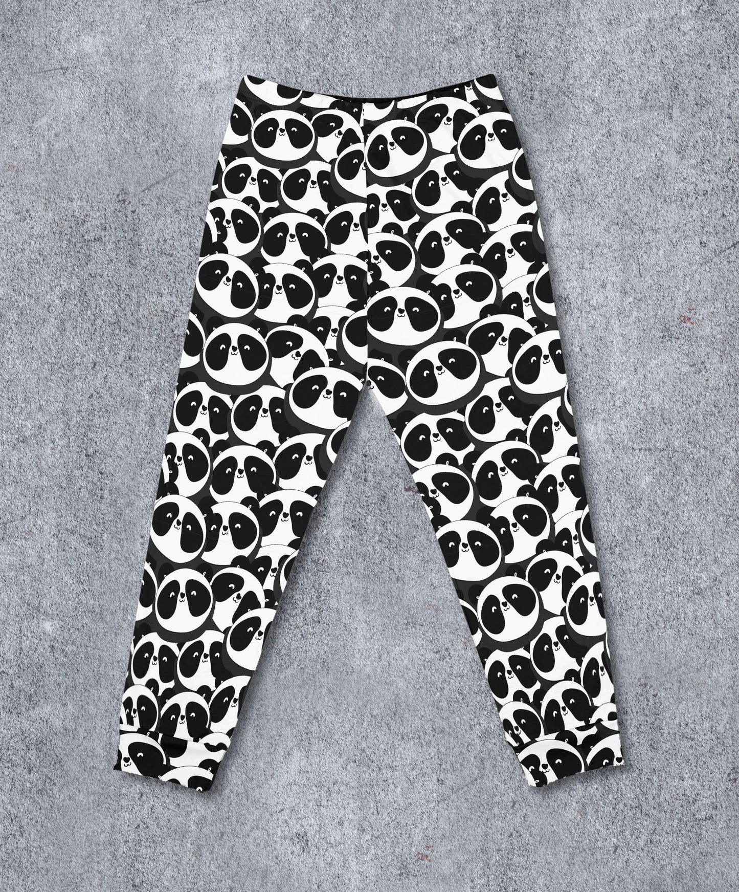 Monochrome Panda Children's Cotton Jersey Leggings