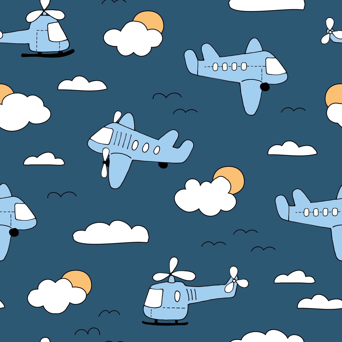 Planes Children's Cotton Jersey Leggings