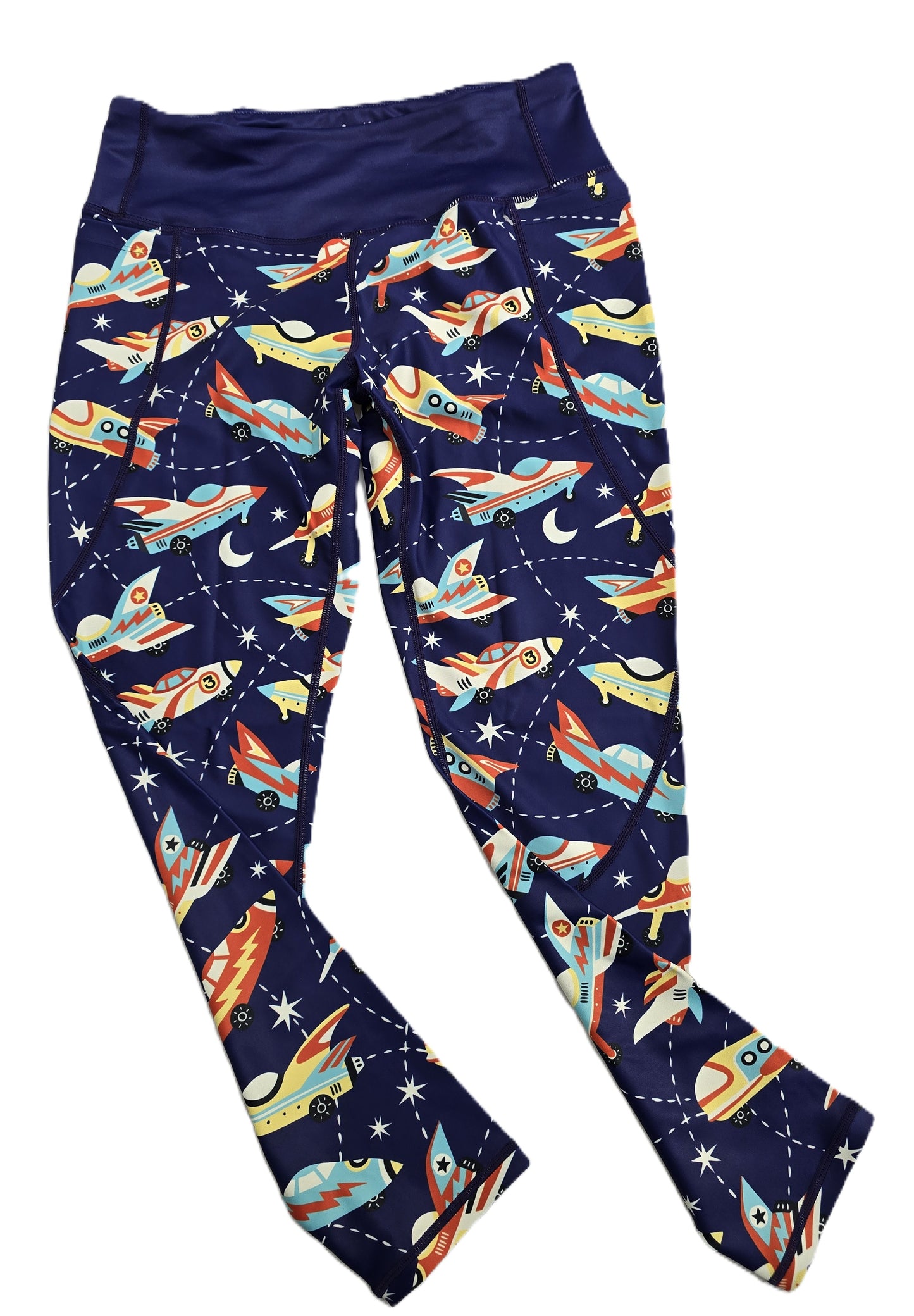 Last Chance - Stardust Skyrocket on Indigo Women's Activewear Leggings