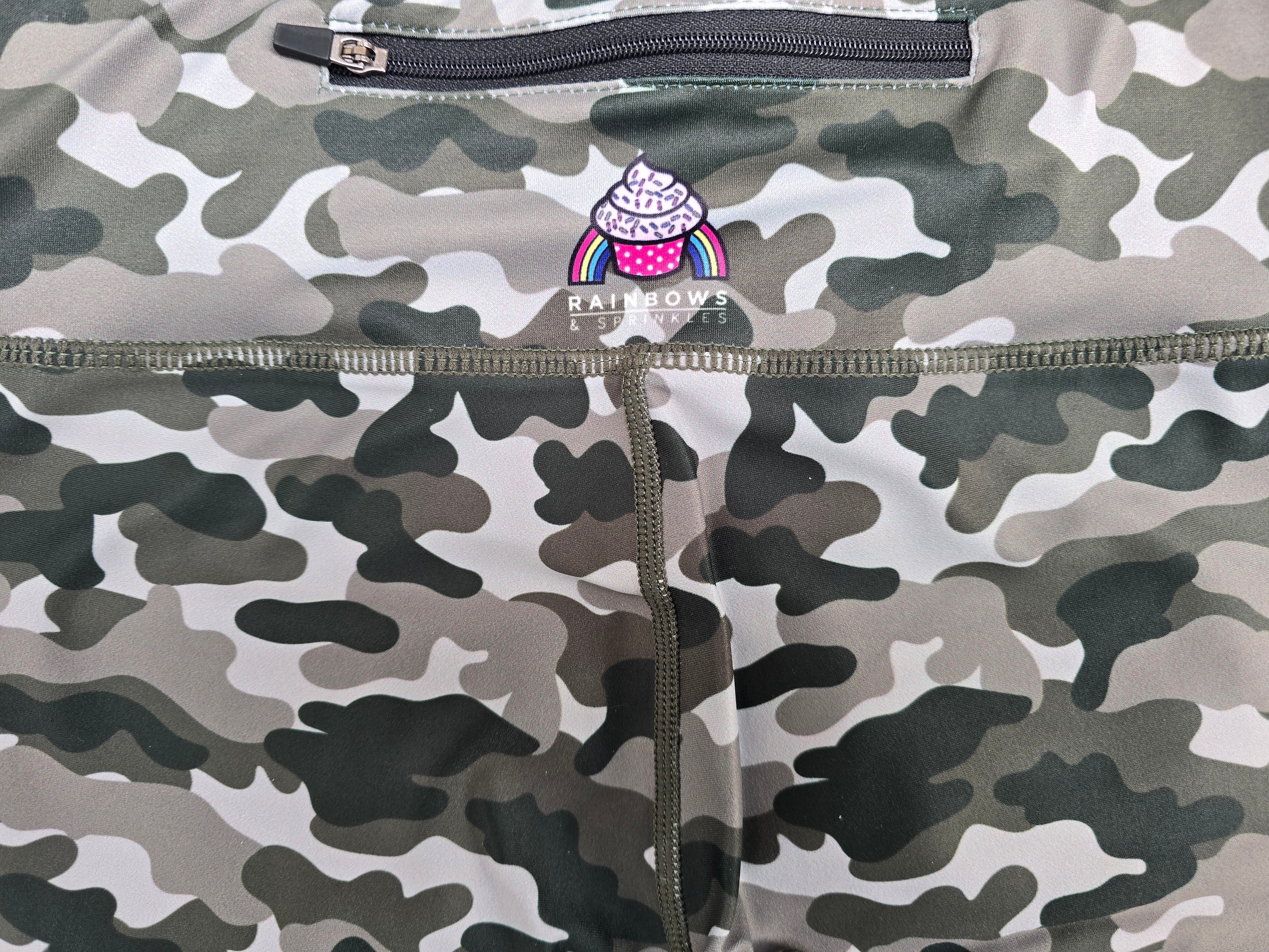 Last Chance - Camouflage Women's Activewear Leggings - Size 4-6 Tall