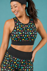 80s Shapes Womens Sports Bra
