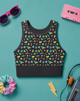 80s Shapes Womens Sports Bra