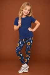 Autumn Dreaming & Sunflower Children's Active Leggings