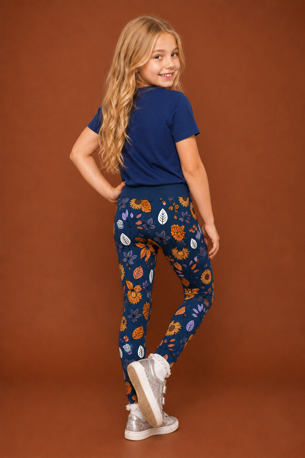Autumn Dreaming & Sunflower Children's Active Leggings