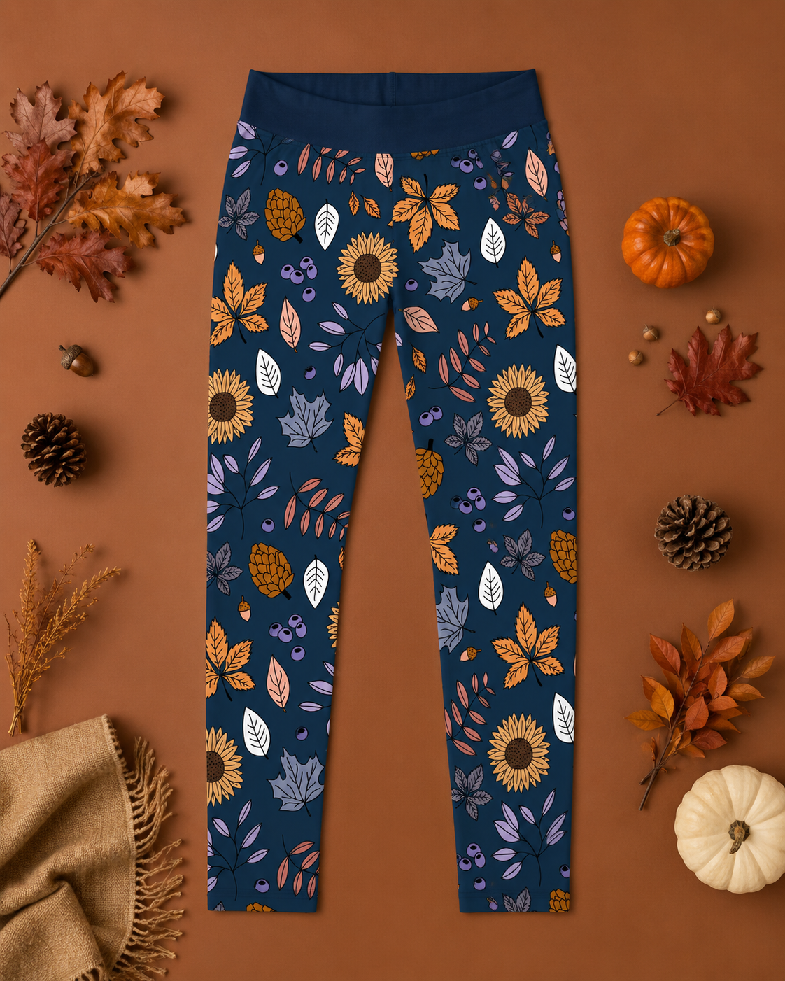 Autumn Dreaming & Sunflower Women's Activewear Leggings