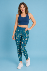 Beach Huts & Seagulls Women's Activewear Leggings - Classic