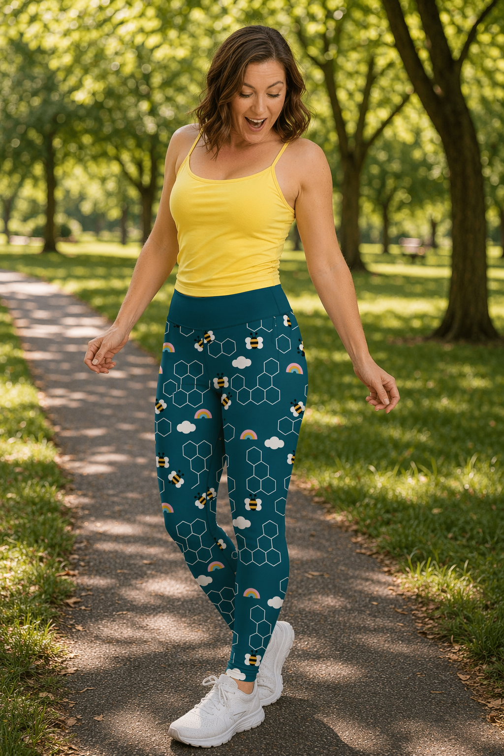 Bees & Rainbows Women's Activewear Leggings