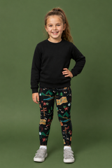 Black Hiking / Walking Children's Active Leggings