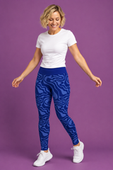 Sapphire Ripple Women's Activewear Leggings