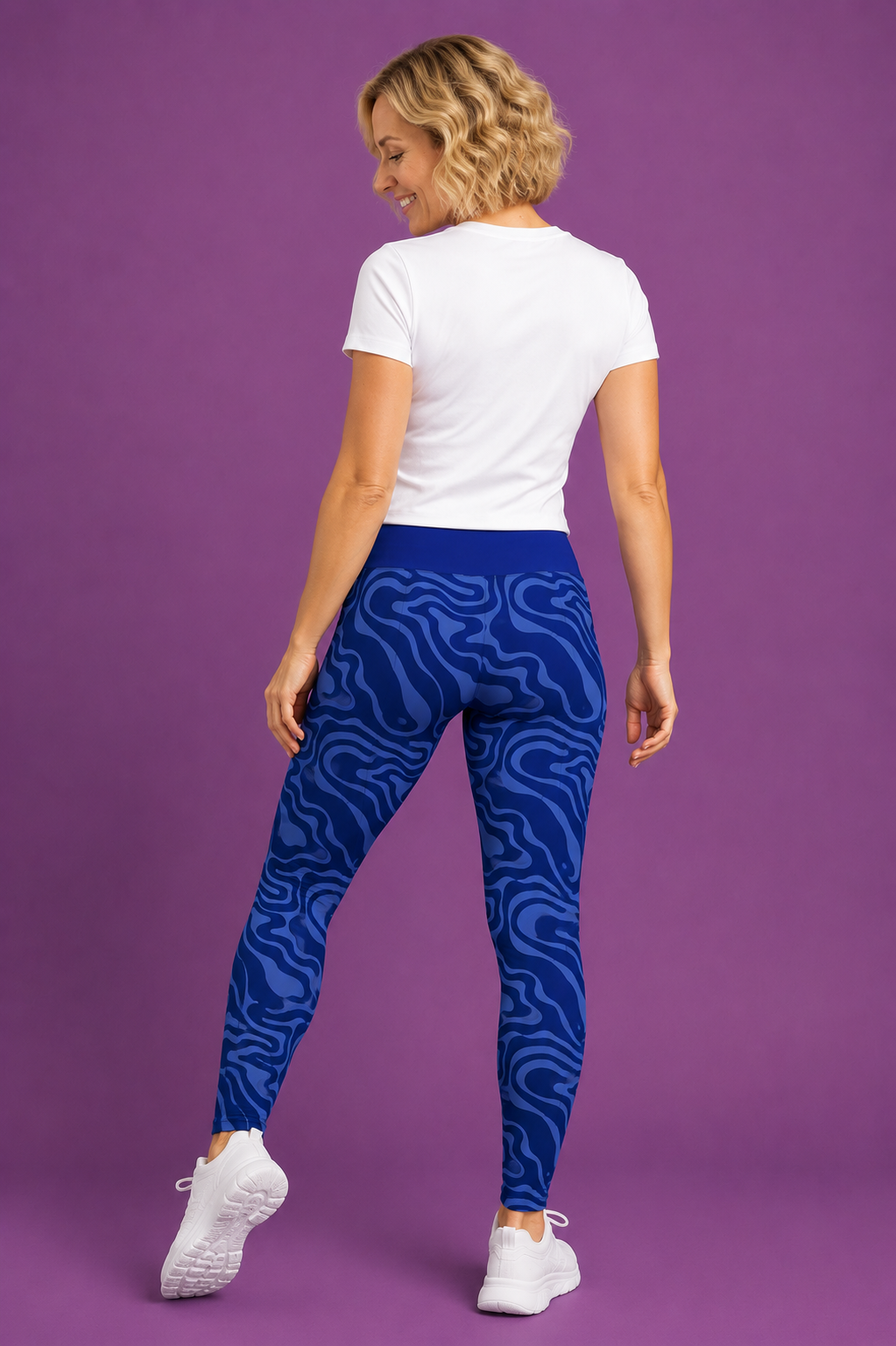 Sapphire Ripple Women's Activewear Leggings