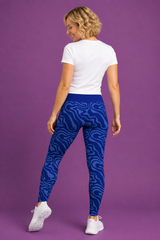 Sapphire Ripple Women's Activewear Leggings