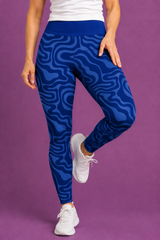 Sapphire Ripple Women's Activewear Leggings
