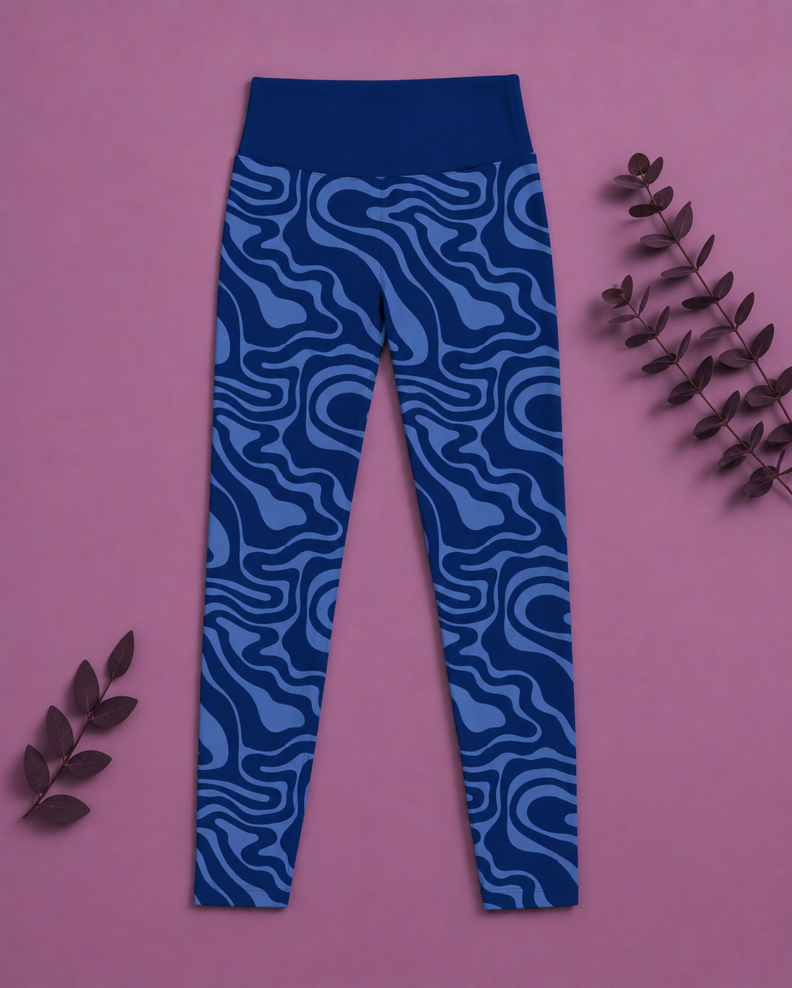 Sapphire Ripple Women's Activewear Leggings