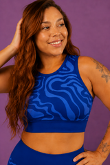 Sapphire Ripple Sports Bra