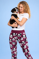 Burgundy Dogs Women's Activewear Leggings