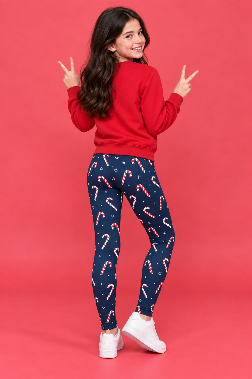 Candy Canes Children's Active Leggings