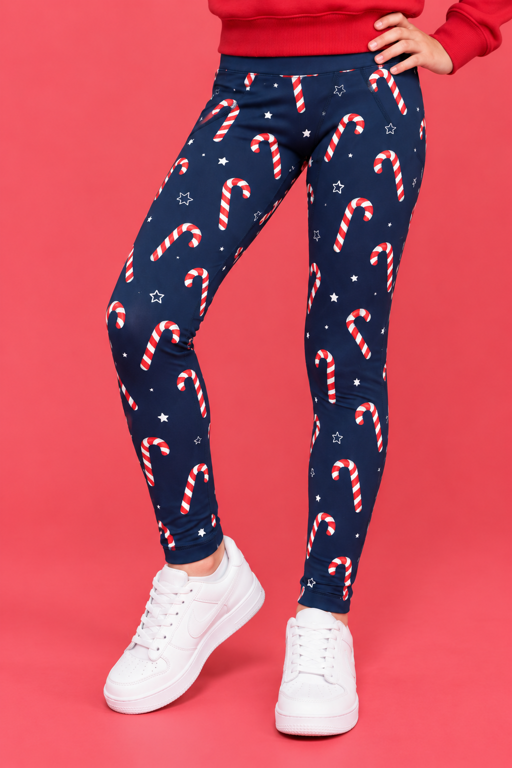 Candy Canes Children's Active Leggings