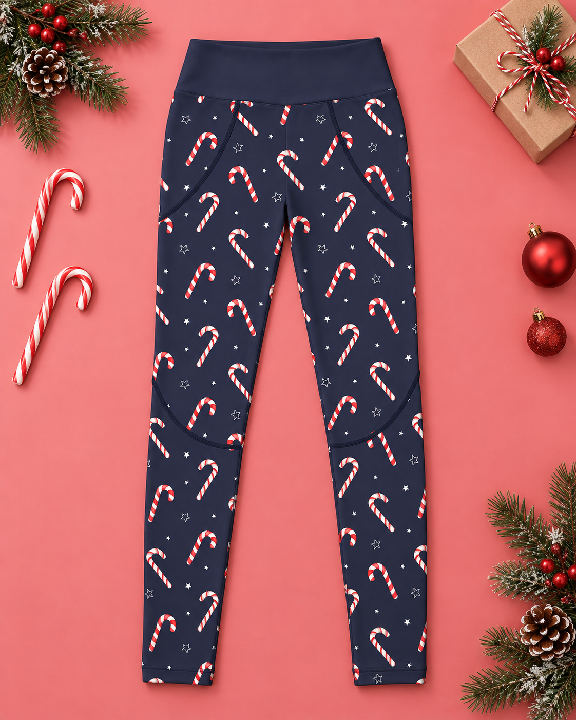 Candy Canes Children's Active Leggings