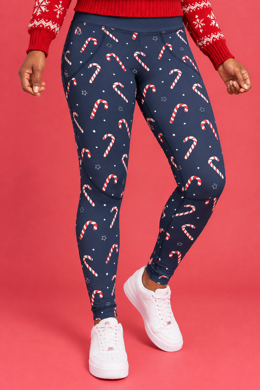 Candy Canes Women's Activewear Leggings