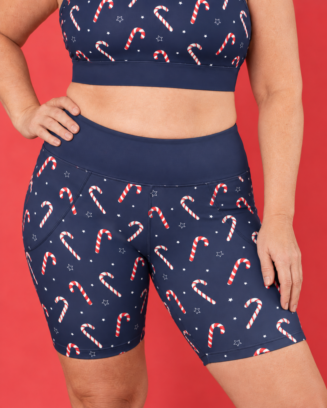 Candy Canes Women's Active Shorts