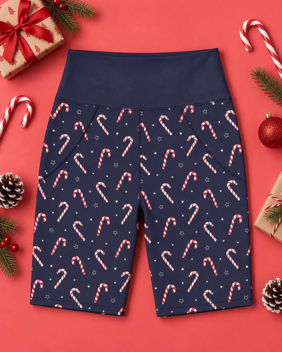 Candy Canes Women's Active Shorts