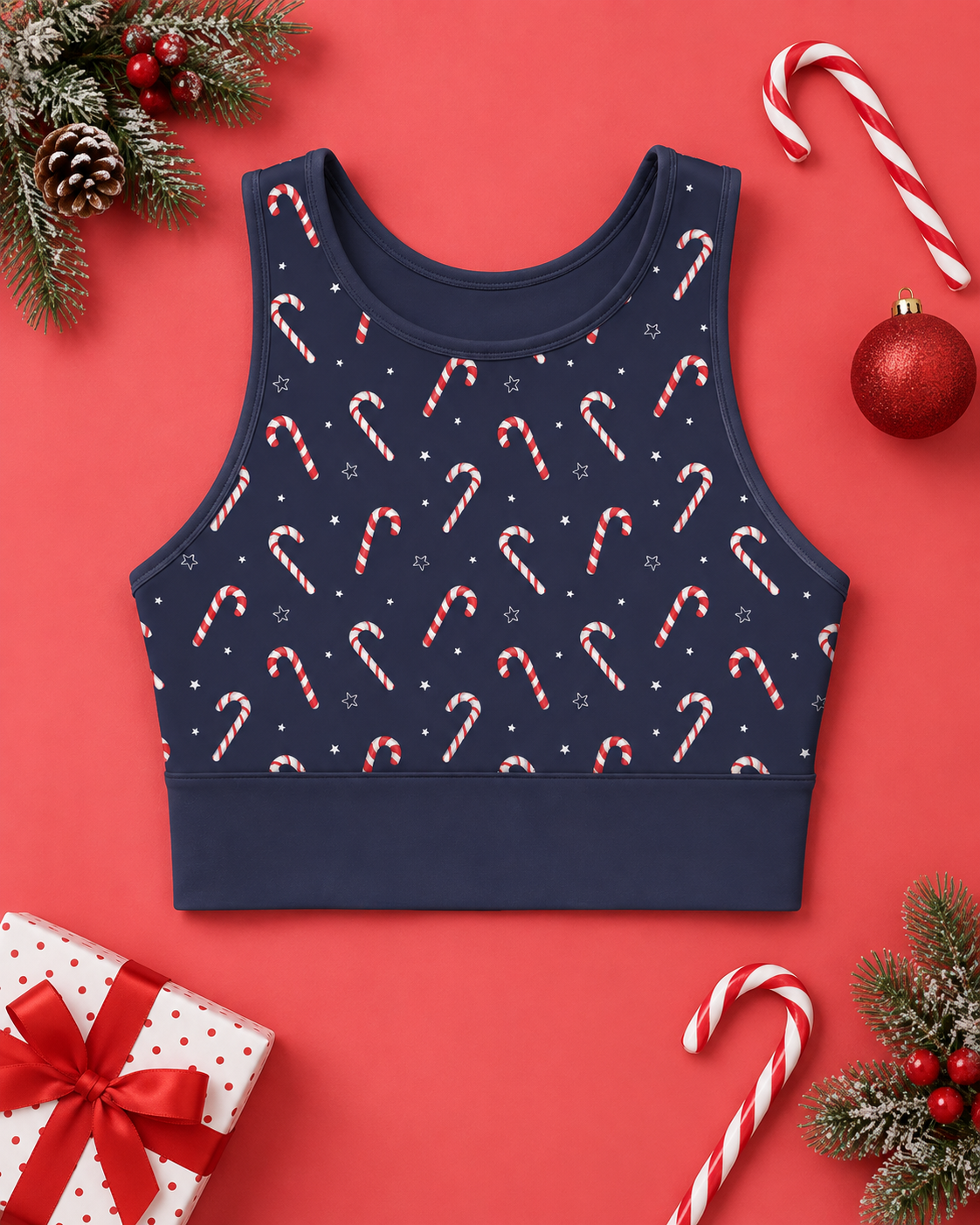 Candy Canes Women's Sports Bra