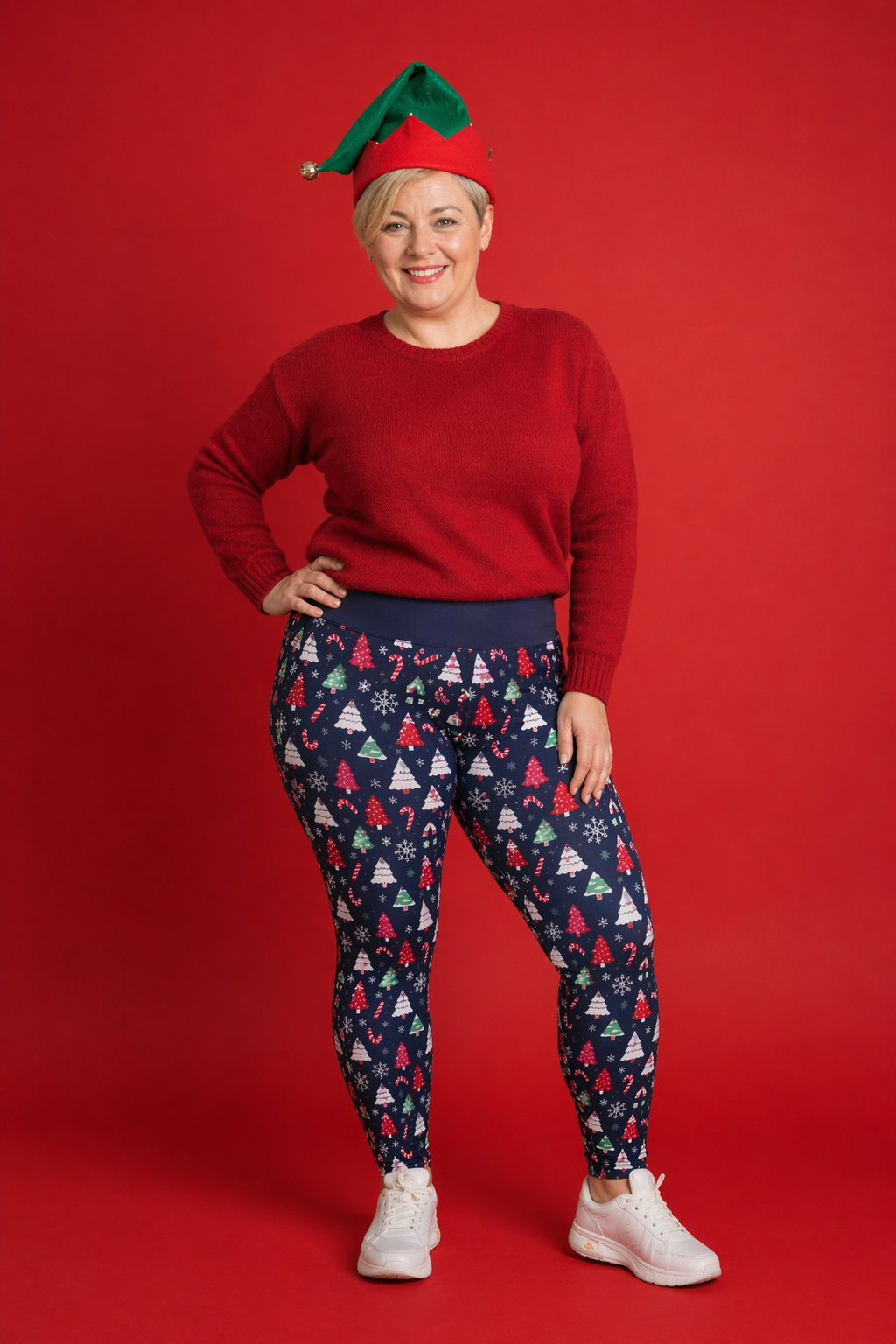 Candy Cane Forest Women's Activewear Leggings