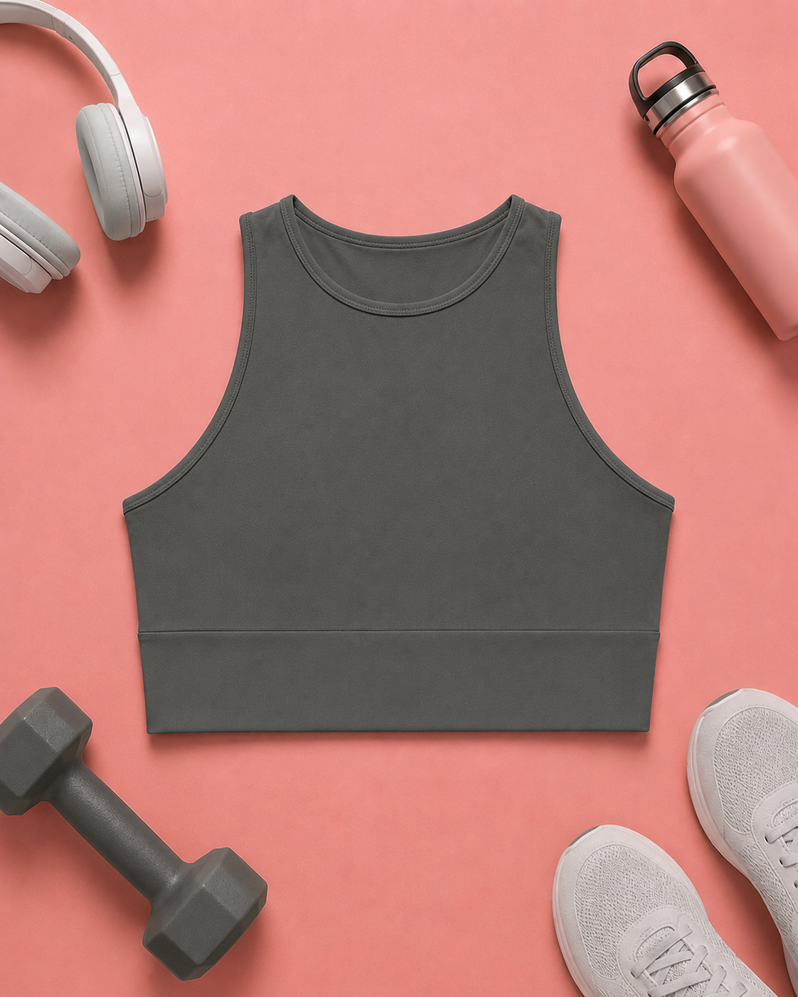 High Performance Charcoal Sports Bra