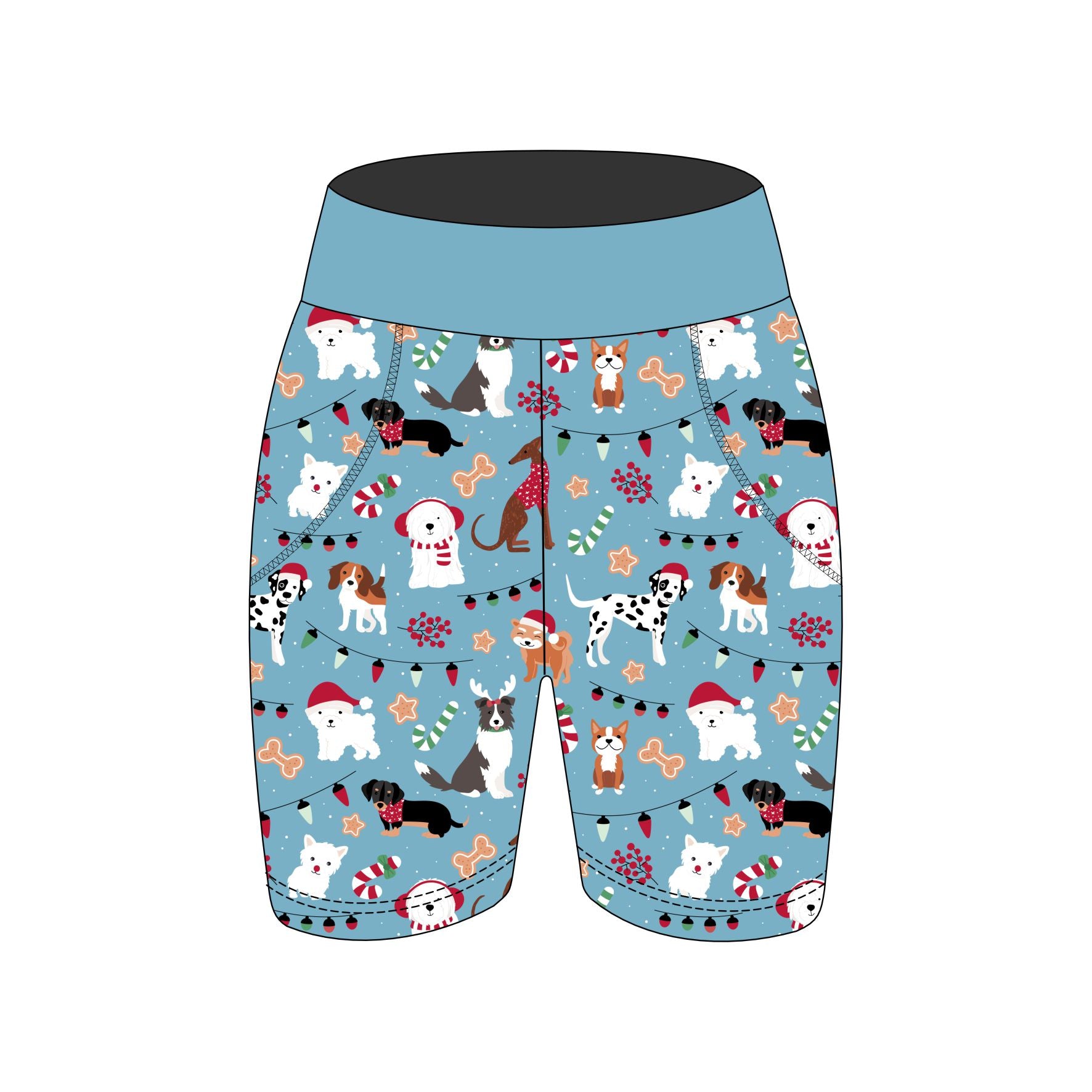 Christmas Dogs Women's Active Shorts