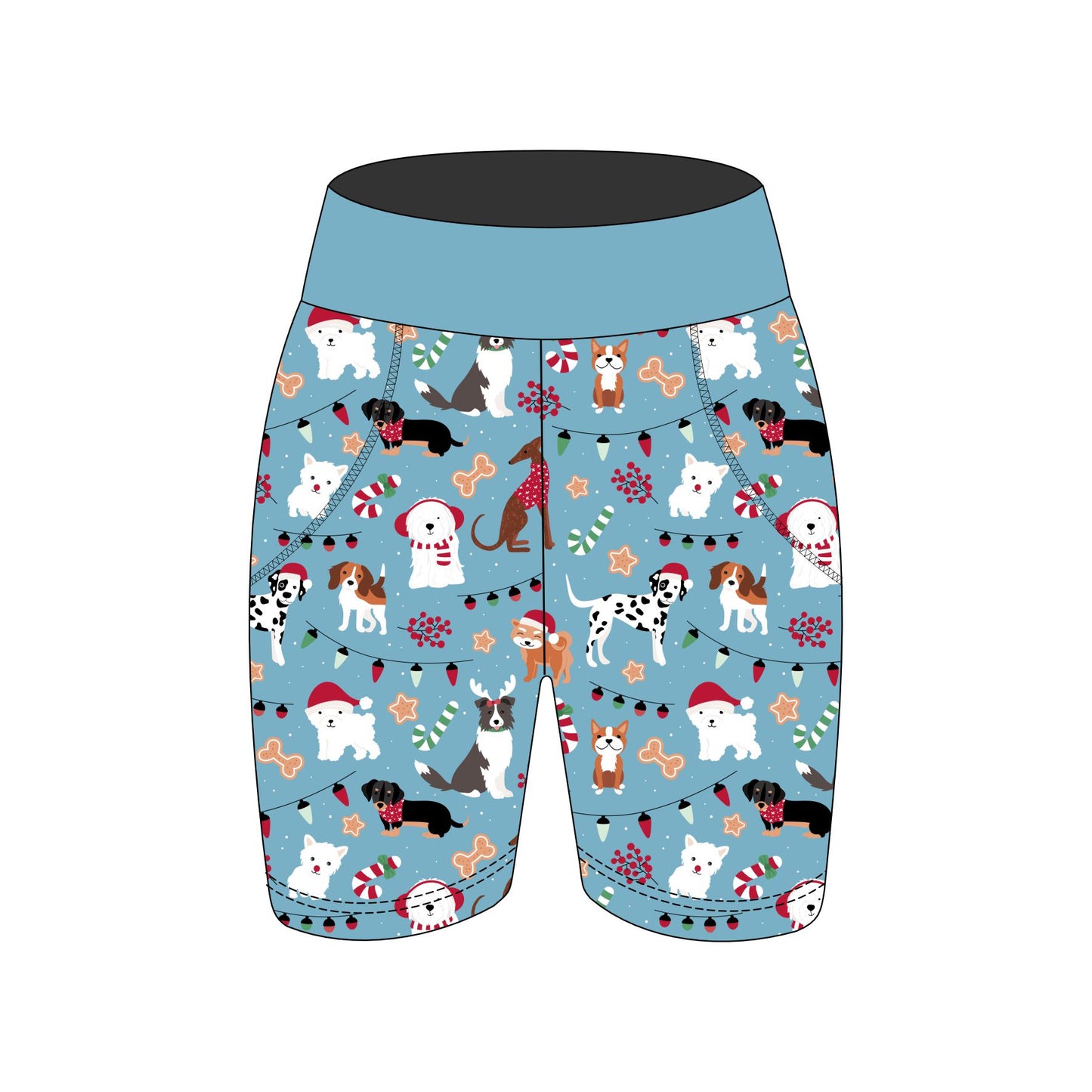 Christmas Dogs Women's Active Shorts